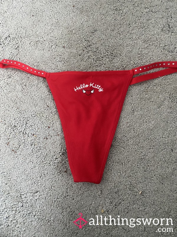 Helo Kitty Red Thong