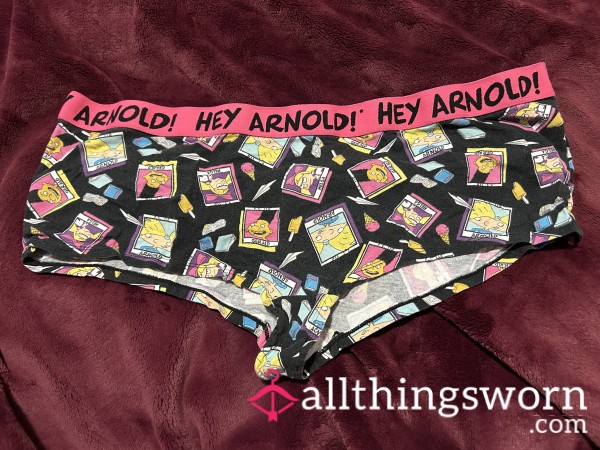 ~HEY ARNOLD PRINT COLORFUL COTTON BOYSHORT PANTY~