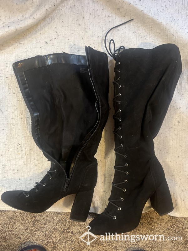 High Heel Leather Boots