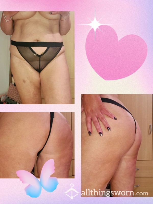 High-waisted Ann Summers Black Thong