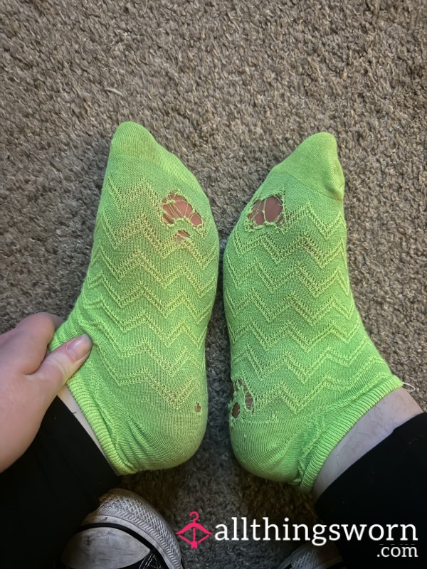 Hole Filled Neon Socks