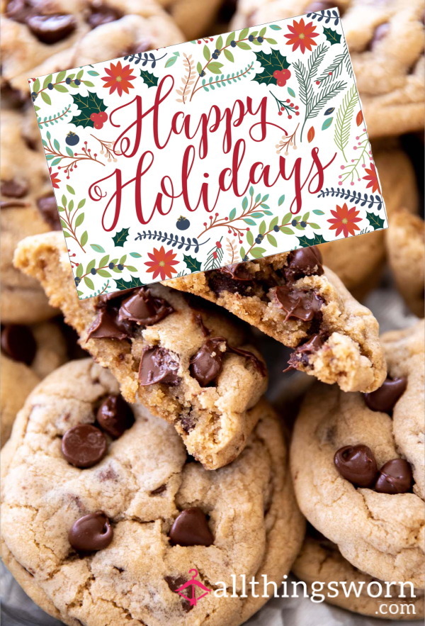 Home Baked Cookies In A Christmas Card With Extra Goodies!