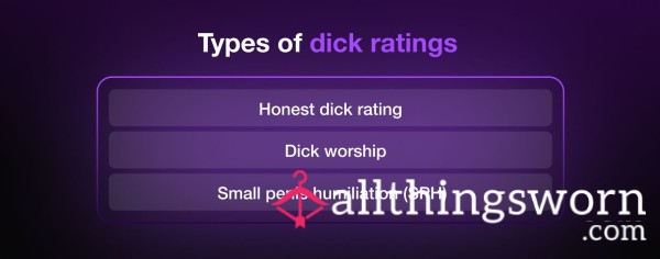 Honest D*ck Rating, SPH, And Worship