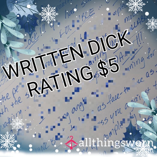 Honest & Enticing Erotic Written D*ck Rating