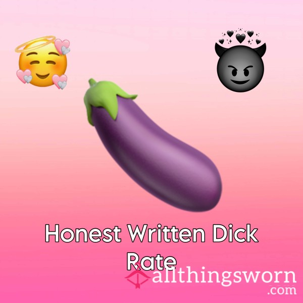 Honest Written D*ck Rate