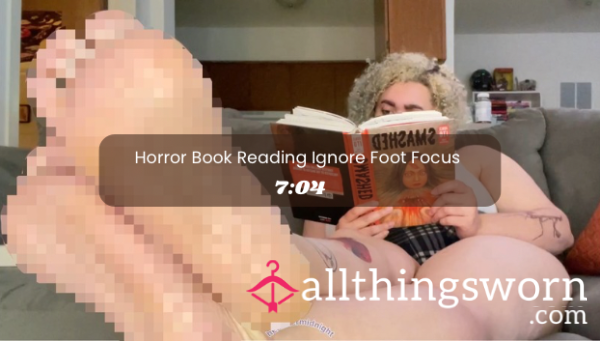 Horror Book Reading Ignore (Foot Focus)