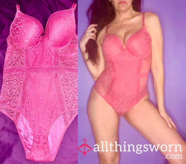 Hot AF Pink Lingerie Body Suit (Snaps By My Pu**y)