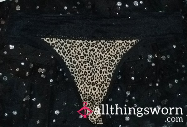 Hot Animal Print Lace Thong