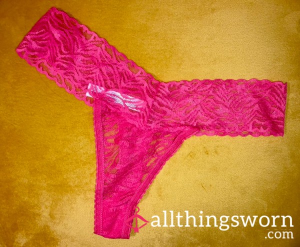 HOT HOT HOT Pink, Lace Thong