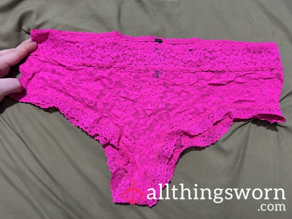 ~HOT PINK ALL LACE CHEEKY PANTY~