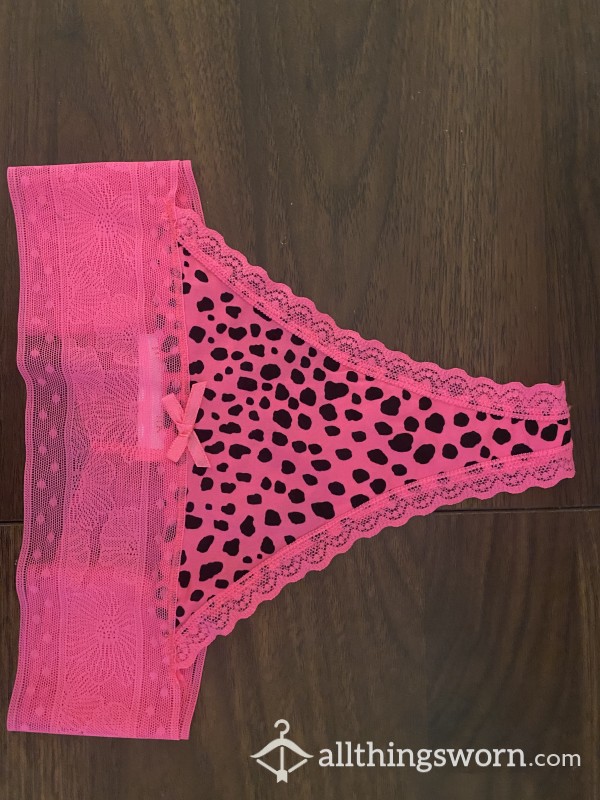 Hot Pink Cheetah Thong