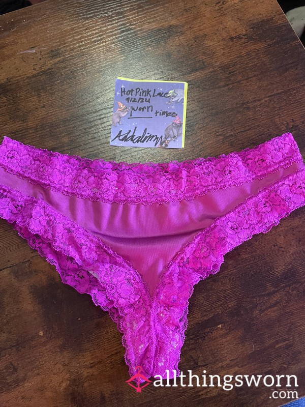 Hot Pink Lace Panties