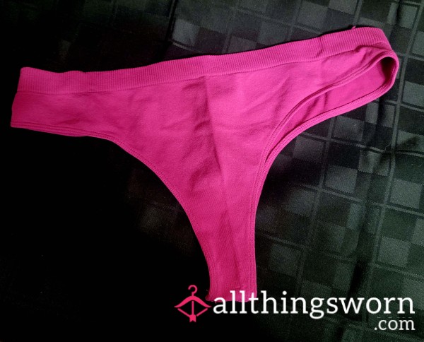 Hot Pink Microfiber Thong Panty - XL - Free US Shipping