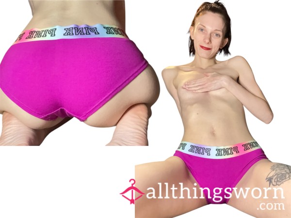 Hot Pink Rainbow Writing Boyshort Panties