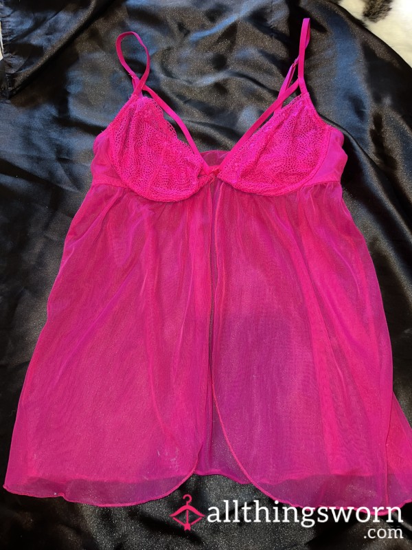 Hot Pink Sheer Lingerie La Senza