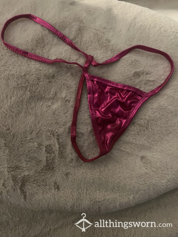 Hot Pink Shiny Thong