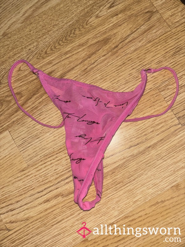 Hot Pink Used Thongs