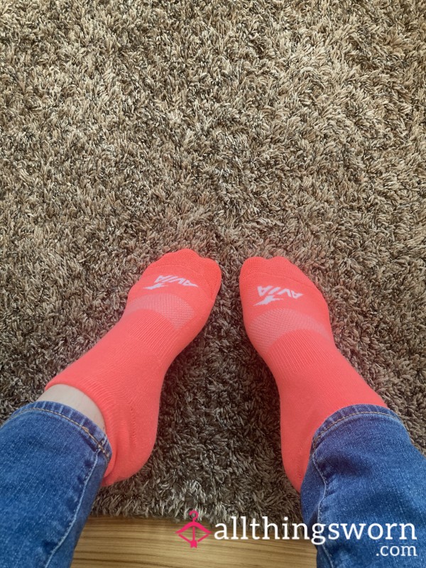 Hot Pink/Peach Avia Ankle Socks