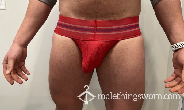 Hot Red Mesh Jockstrap