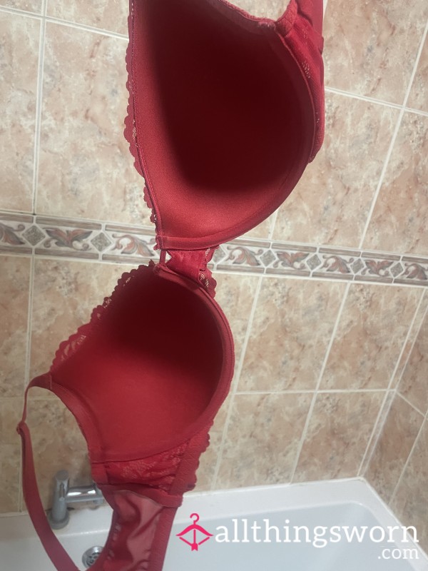 Hot S**y Red Bra X