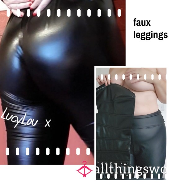 Hot 🔥 Wet Look Faux Leggings