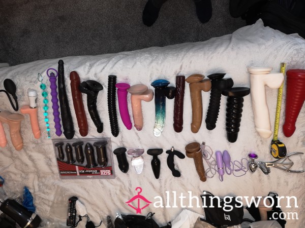 Huge Collection Of S** Toys. Fully Used In Every Orifice And With My Girlfriends.