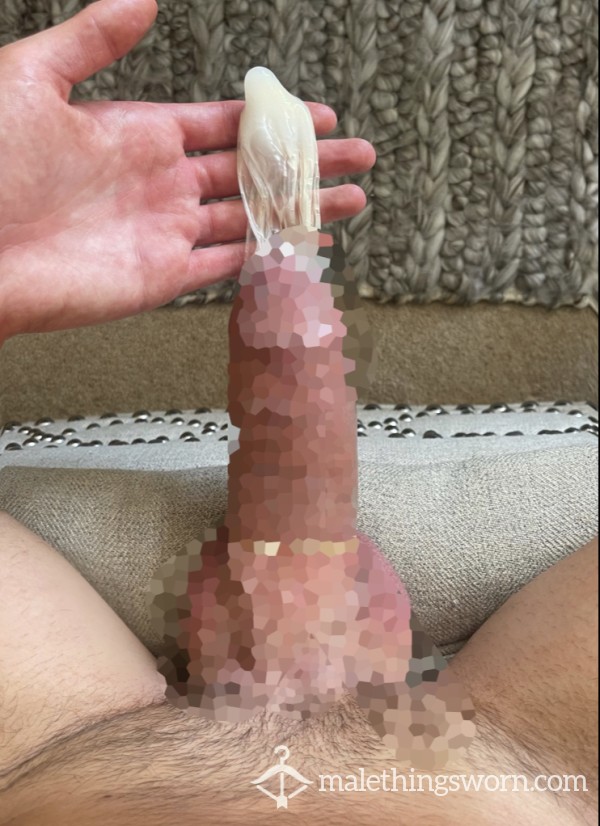 HUGE Load C*m Filled Condom