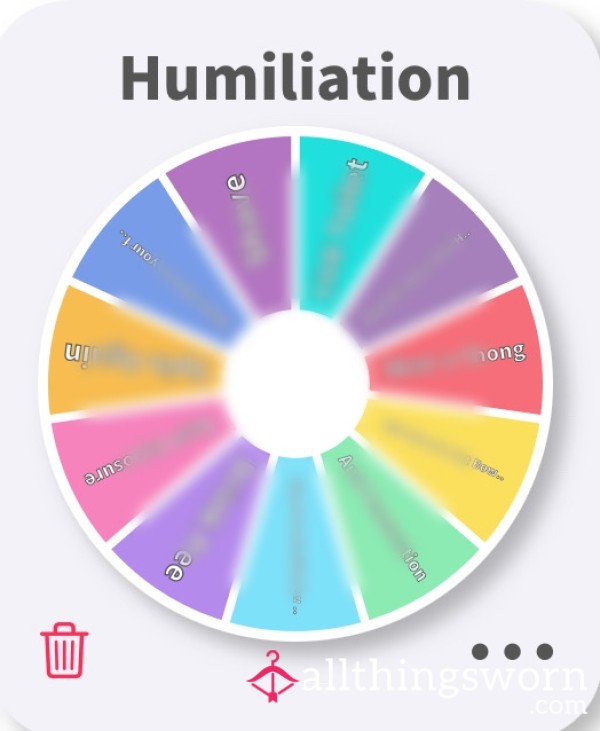 Humiliation Task Wheel