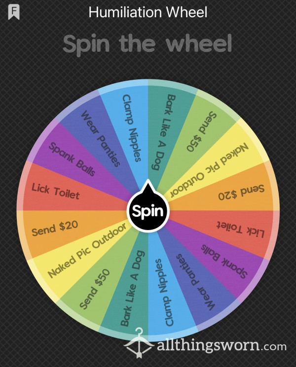 Humiliation Task Wheel