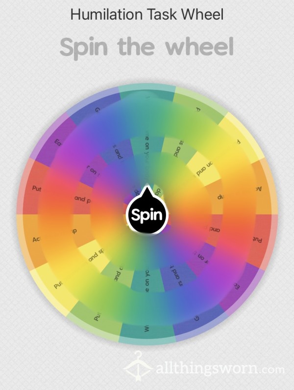 Humiliation Task Wheel