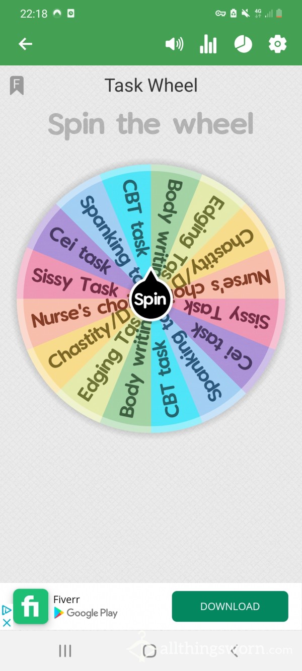 Humiliation Wheel Spin Task