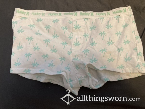 Hurley White Patterned Boy Shorts