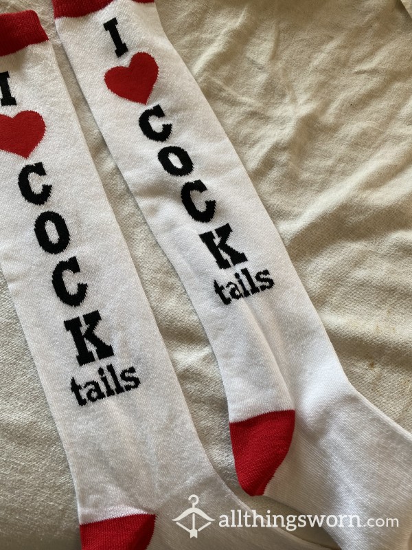 I ❤️ C*ck Tails Socks