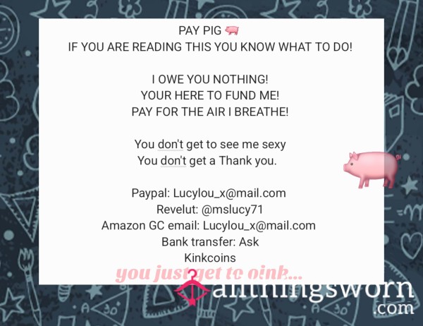 Im Superior, A Goddess Dom Teacher! Your Hard Earned Money Belongs To Me! 🐽