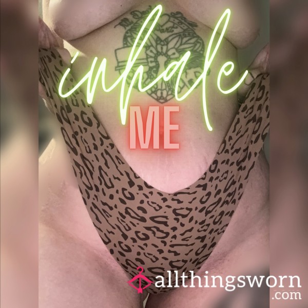 Inhale Me 🤤 Leopard Print Thong Worn Just For You 🖤 48 Hrs £25 🖤 Proof Of Wear Photos Sent Daily 😝