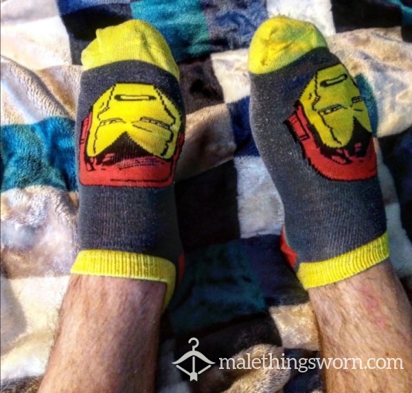 Iron Man Grey Ankle Socks