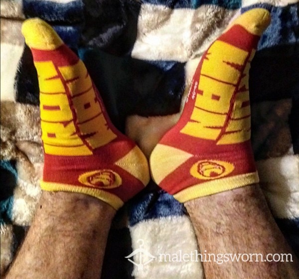 Iron Man Red Ankle Socks