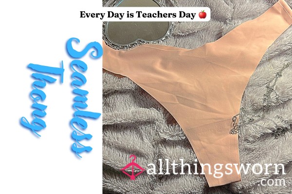 𝙹𝚄𝙸𝙲𝚈 𝚂𝙴𝙰𝙼𝙻𝙴𝚂𝚂 𝚃𝙷𝙾𝙽𝙶 - POV You’re Caught Sniffing Teacher’s Thong ❦ 48 Hour Wear