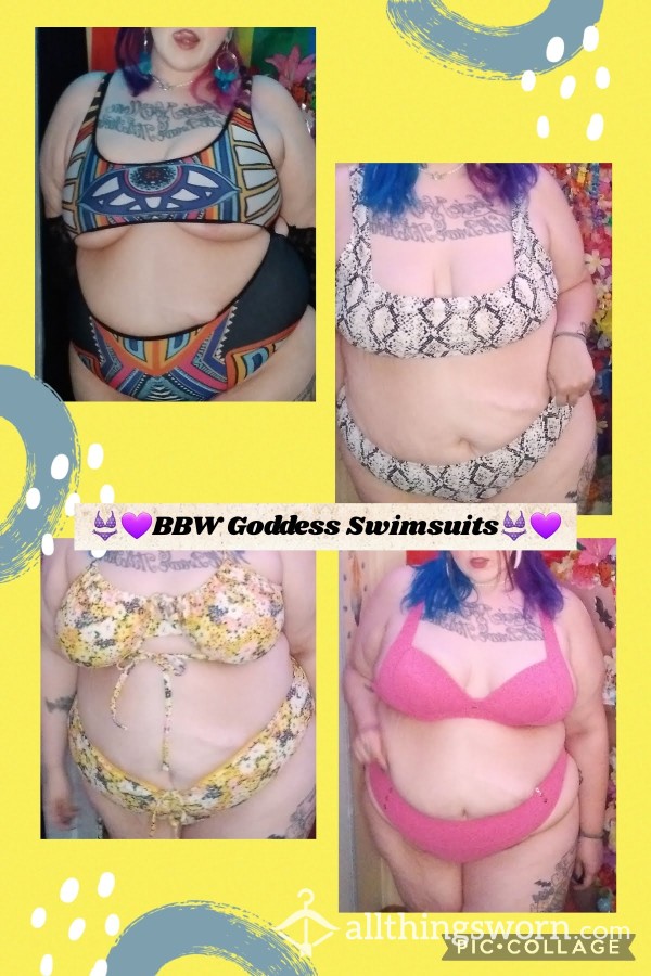 👙🩱IT'S SWIMSUIT SEASON!🩱👙 OUT WITH THE OLD, IN WITH THE NEW🌞BBW Goddess' S**y Swim Suits!❤‍🔥 4 Different Options To Choose From!🥰 3 Bikinis & 1 Scandalous One-piece🥵 Buy 2 For 60$⭐