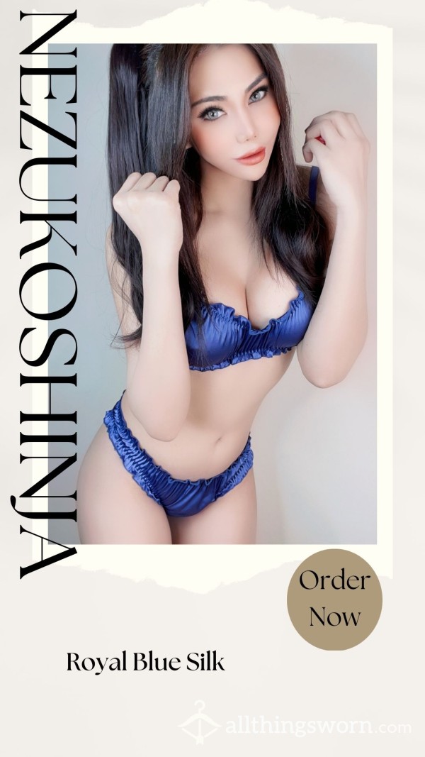 Japanese Royal Blue Silk Lingerie