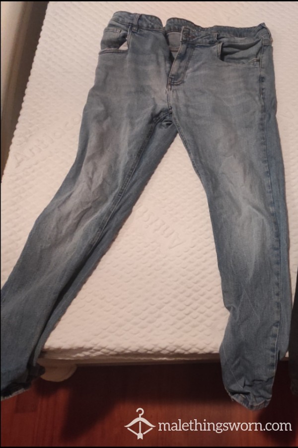 Jeans Consumati E Usati Senza Boxer.