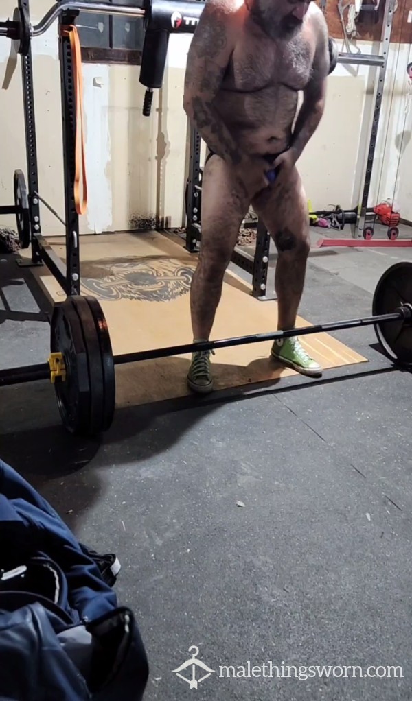 Jock Strap Deadlift From Behind