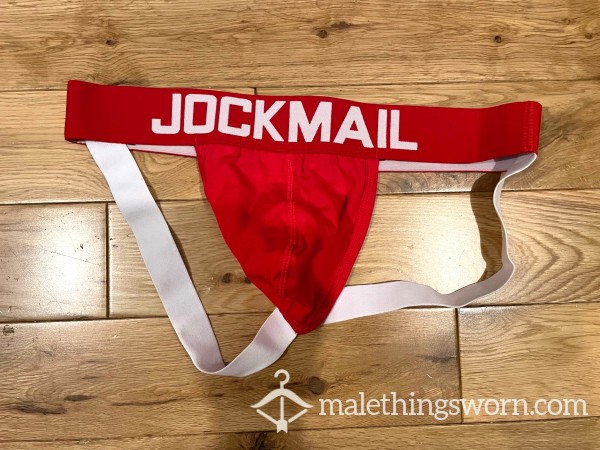 Jockmail Red Jockstrap (M) Ready To Be Customised For You!