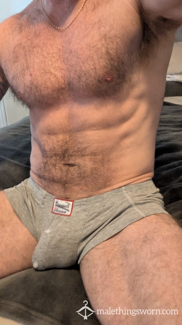 John's Grey Boxer Briefs Large