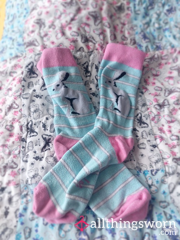 Joules Bamboo Cotton Socks Cute Rabbit Print