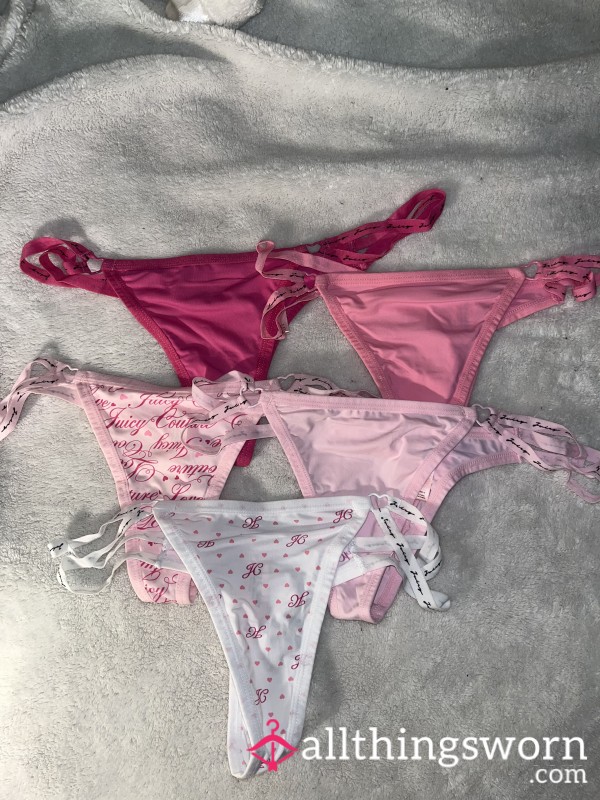 Juicy Couture Shades Of Pink Thongs💗💕💖