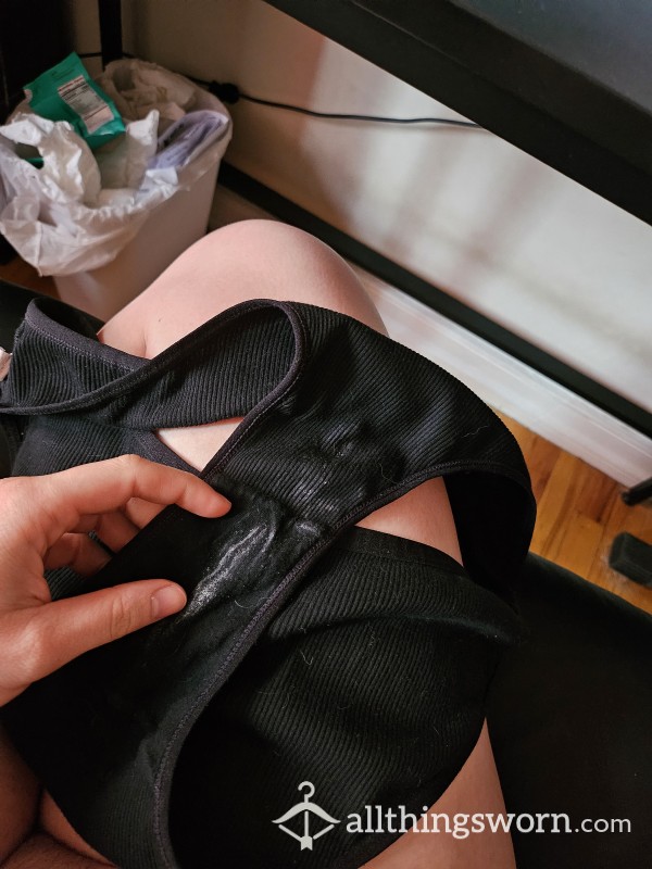 Just M*sturb*ted In These Black Undies