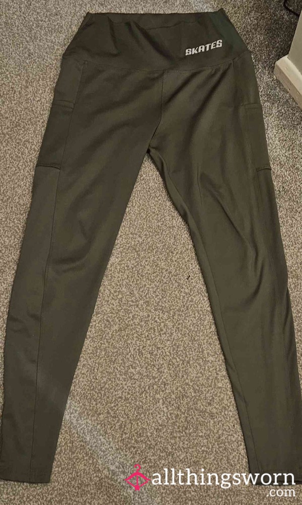 Khaki Green Gym Leggings