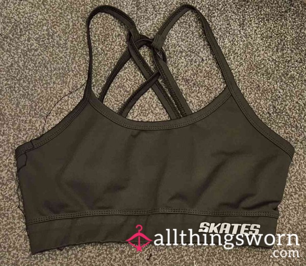 Khaki Green Sports Bra