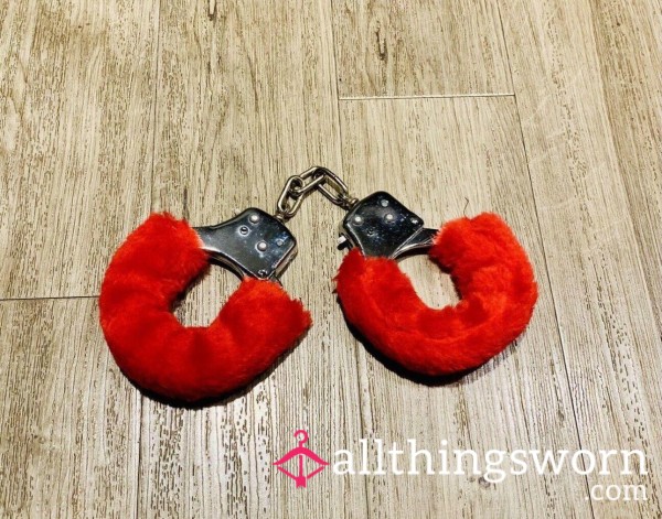 Kinky Fluffy Red Handcuffs